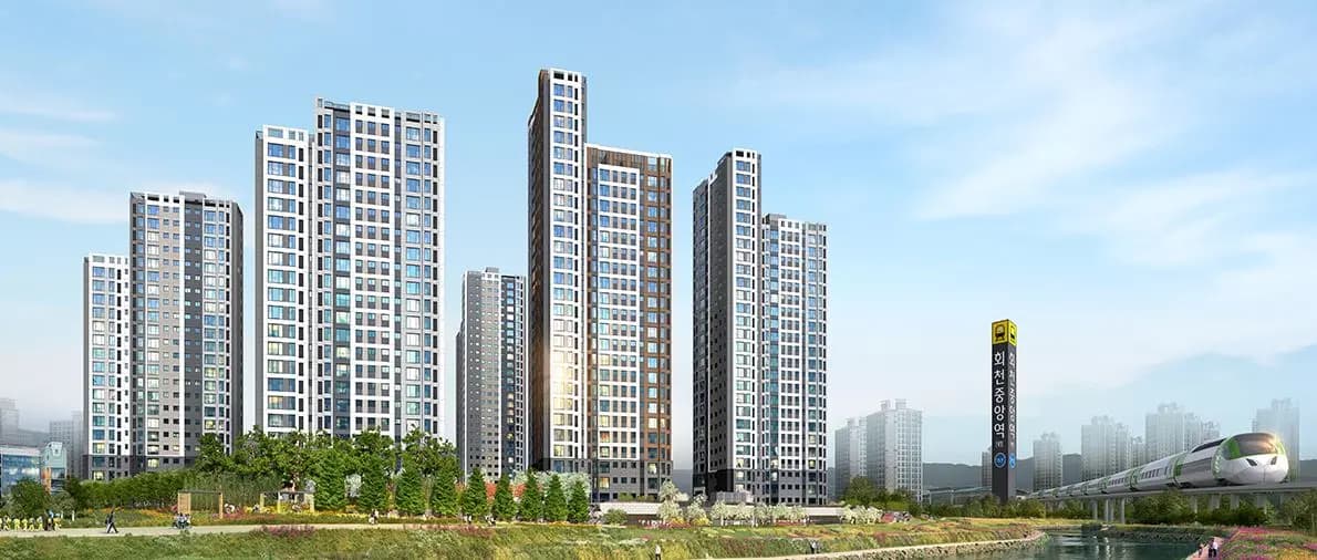 회천중앙역 로제비앙 그랜드센텀 배경 이미지
